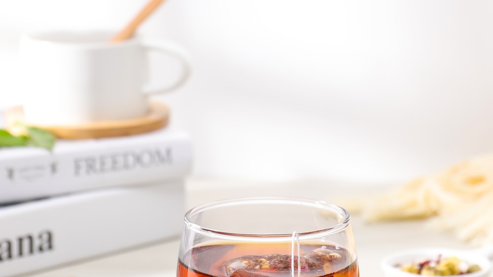 Aromatic Rooibos Tea in a Clear Glass