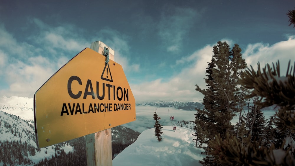 Cautionary Sign: Avalanche Danger during Winter