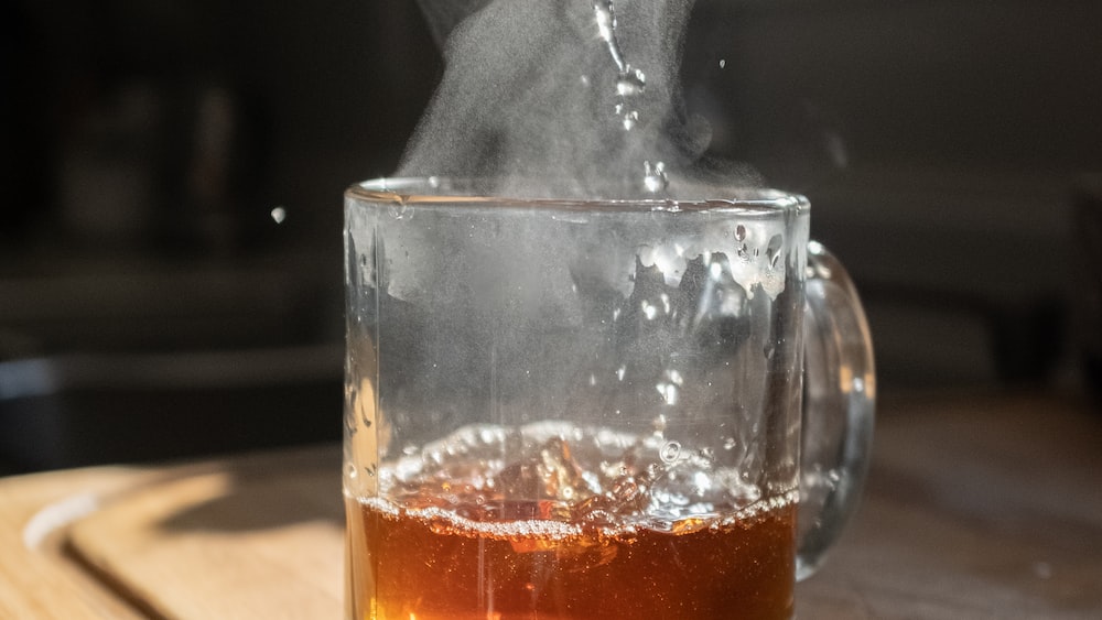 Delightful White Tea in a Clear Glass