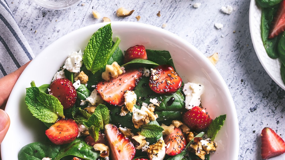 Dietary Wellness Delight: Strawberry Spinach and Feta Salad