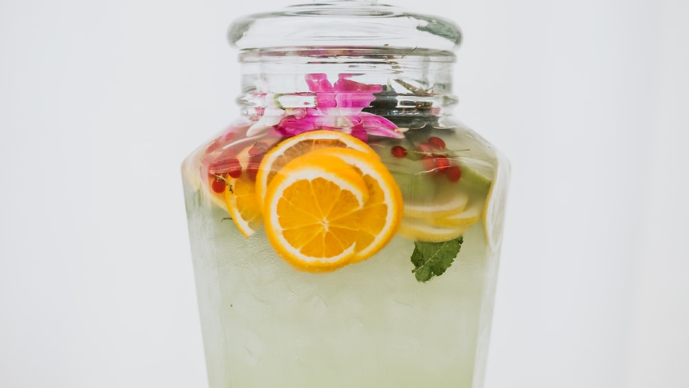 Refreshing Lemonade in a Clear Glass Jar