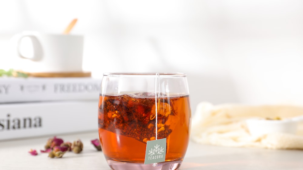 Refreshing Rooibos Tea in a Clear Glass