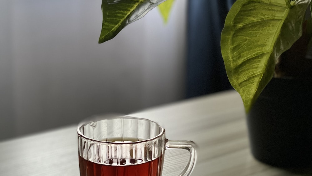 Tea in a Clear Glass Mug: A Refreshing Beverage with Hair Benefits